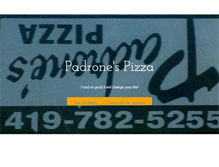 Tablet Screenshot of padronespizzaonline.com